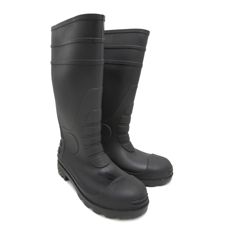 2019 HOT SALE INDUSTRIAL SAFETY PVC RAIN SHOES WITH HIGH QUALITY STEEL HEAD RAIN BOOTS FB-E0101