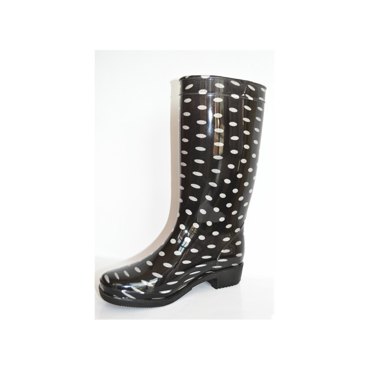 GOOD QUALITY PRINTED PVC RUBBER SAFETY SHOE LINING MATERIAL WOMEN RUBBER WELLINGTON GUMBOOTS