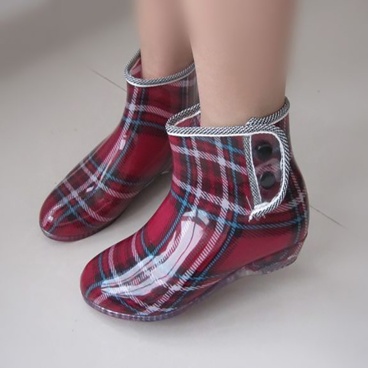 GOOD QUALITY WOMEN CLEAR GUMBOOTS ANKLE BOOT PVC WOMAN RAIN BOOTS