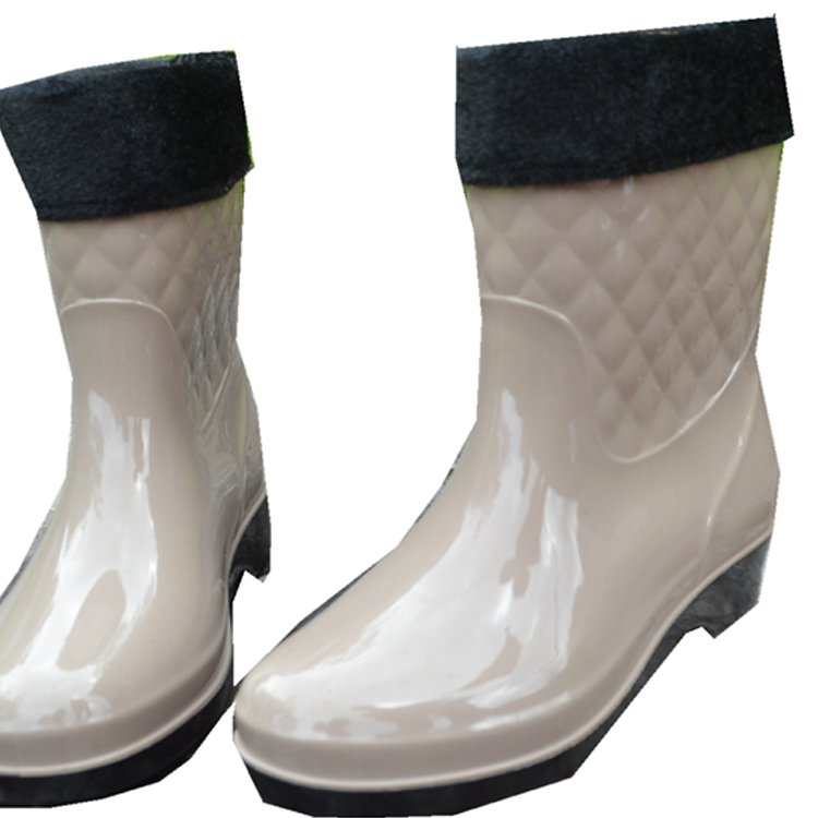 GOOD STYLISH WHITE HALF GUMBOOTS WINTER REMOVABLE LINING CUSTOM WOMEN WARM WHITE WAYNE GUMBOOTS – CHINA