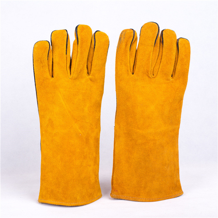 INDUSTRIAL WORK HAND COW SPLIT LEATHER CONSTRUCTION SAFETY GLOVE EN388