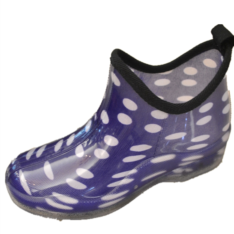 LADY ANKLE RAIN BOOT PVC WITH LINING RAIN GUMBOOT LINING