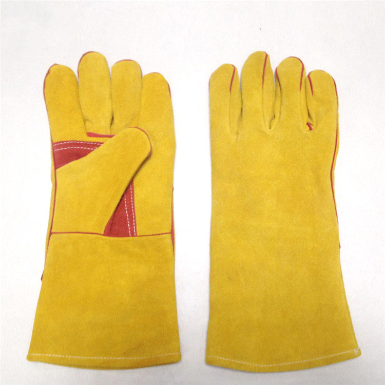 Cow Split Leather Electrical China Safety Gloves